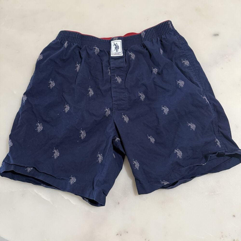 U.S. Polo Assn. Boxer Shorts Navy Pony Print 100% Cotton M 80-85cm